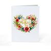 CUT POPUP.COM Mothers Day Card, 3D Pop Up Birthday Paper Art Greeting Card, Father’s Day, Meaningful Gift for Dad, Husband, Grandpa (Hummingbird)(Happy Mothers Day-Heart Shape-6x8in)