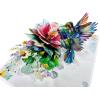 CUT POPUP.COM Mothers Day Card, 3D Pop Up Birthday Paper Art Greeting Card, Father’s Day, Meaningful Gift for Dad, Husband, Grandpa (Hummingbird)(Hibicus Hummingbird-6x8in)