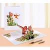 CUT POPUP.COM Mothers Day Card, 3D Pop Up Birthday Paper Art Greeting Card, Father’s Day, Meaningful Gift for Dad, Husband, Grandpa (Hummingbird)(Hummingbird Cactus-6x8in)