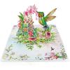 CUT POPUP.COM Mothers Day Card, 3D Pop Up Birthday Paper Art Greeting Card, Father’s Day, Meaningful Gift for Dad, Husband, Grandpa (Hummingbird)(Hummingbird Orchid-6x8in)