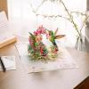 CUT POPUP.COM Mothers Day Card, 3D Pop Up Birthday Paper Art Greeting Card, Father’s Day, Meaningful Gift for Dad, Husband, Grandpa (Hummingbird)(Hummingbird Orchid-6x8in)