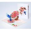 CUT POPUP.COM Mothers Day Card, 3D Pop Up Birthday Paper Art Greeting Card, Father’s Day, Meaningful Gift for Dad, Husband, Grandpa (Hummingbird)(Robin Cherry-6x8in)