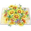 CUT POPUP.COM Mothers Day Card, 3D Pop Up Birthday Paper Art Greeting Card, Father’s Day, Meaningful Gift for Dad, Husband, Grandpa (Hummingbird)(Sunflower-6x8in)