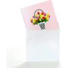 CUT POPUP.COM Mothers Day Card, 3D Pop Up Birthday Paper Art Greeting Card, Father’s Day, Meaningful Gift for Dad, Husband, Grandpa (Hummingbird)(Tulip Basket-6x6in)