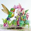 CUT POPUP.COM Mothers Day Card, 3D Pop Up Birthday Paper Art Greeting Card, Father’s Day, Meaningful Gift for Dad, Husband, Grandpa (Hummingbird)(Hummingbird Orchid-6x8in)