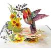 CUT POPUP.COM Mothers Day Card, 3D Pop Up Birthday Paper Art Greeting Card, Father’s Day, Meaningful Gift for Dad, Husband, Grandpa (Hummingbird)(Hummingbird Sunflower-6x8in)