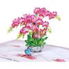 CUT POPUP.COM Mothers Day Card, 3D Pop Up Birthday Paper Art Greeting Card, Father’s Day, Meaningful Gift for Dad, Husband, Grandpa (Hummingbird)(Orchid-6x8in)