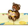 CUTPOPUP Get Well Soon Card Pop Up, Birthday 3D Greeting Card (Teddy Bear)