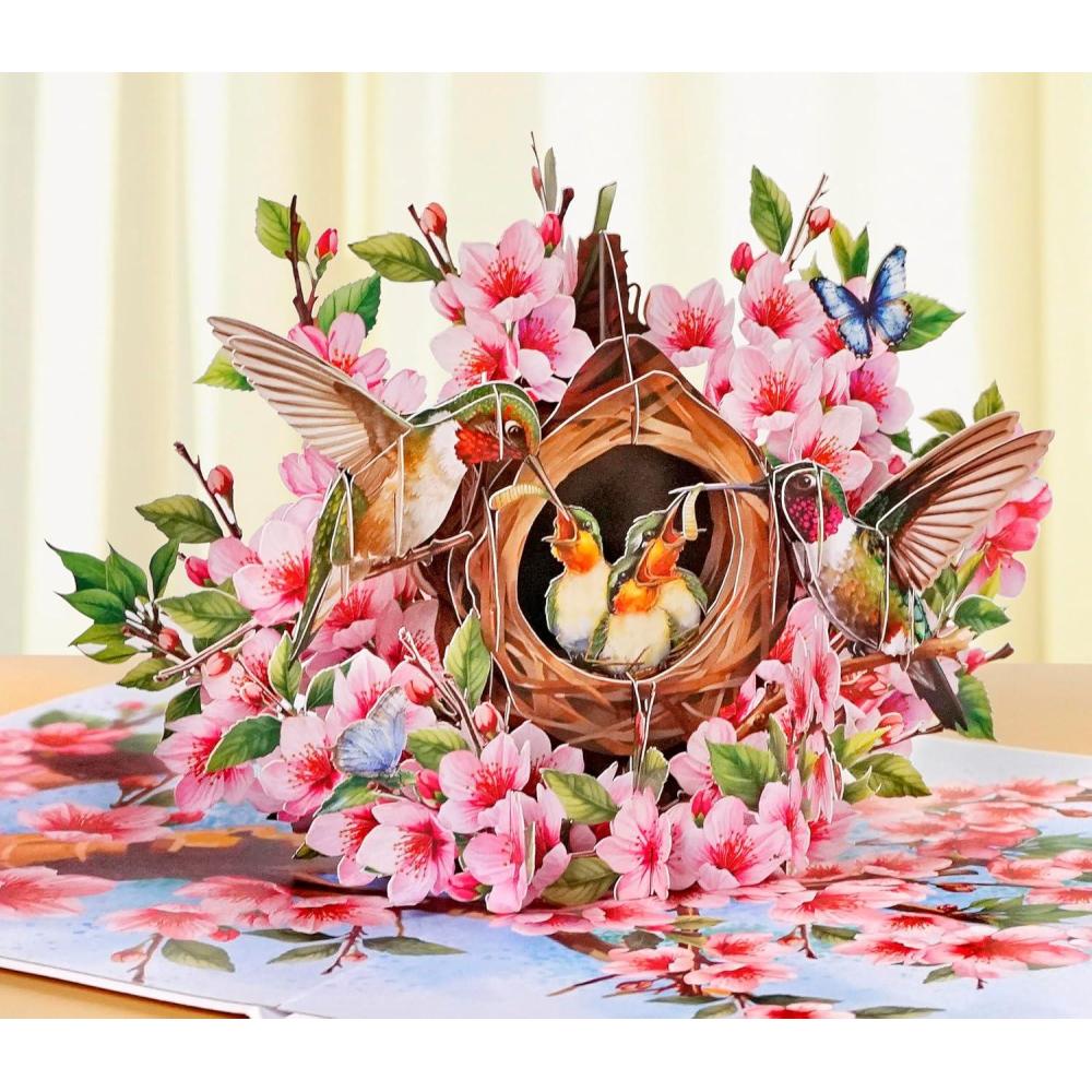 image:imageCUTPOPUP Iris Bouquet Birthday Card Pop Up 85x7 Mothers Day 3D Greeting Paper Flower Card Bouquet of Iris FL202USMother Love Nest Hummingbird6x8in
