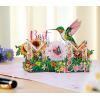 CUTPOPUP Iris Bouquet, Birthday Card Pop Up, 8.5″x7″, Mothers Day, 3D Greeting Paper Flower Card (Bouquet of Iris) FL202US(Bestmomever Hummingbird-6x8in)