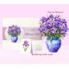 CUTPOPUP Iris Bouquet, Birthday Card Pop Up, 8.5″x7″, Mothers Day, 3D Greeting Paper Flower Card (Bouquet of Iris) FL202US(Iris Flower Bouquet-8.5x7in)