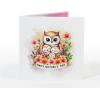 CUTPOPUP Iris Bouquet, Birthday Card Pop Up, 8.5″x7″, Mothers Day, 3D Greeting Paper Flower Card (Bouquet of Iris) FL202US(Owl Mama-6x8in)