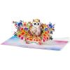 CUTPOPUP Iris Bouquet, Birthday Card Pop Up, 8.5″x7″, Mothers Day, 3D Greeting Paper Flower Card (Bouquet of Iris) FL202US(Owl Mama-6x8in)