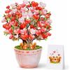 CUTPOPUP Heartree Bouquet, Anniversary Card Pop Up, 8.5″x7″, Happy Birthday, 3D Greeting Paper Heart Flower Card (Bouquet of Heartree) FL203US
