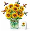 CUTPOPUP Iris Bouquet, Birthday Card Pop Up, 8.5″x7″, Mothers Day, 3D Greeting Paper Flower Card (Bouquet of Iris) FL202US(Hummingbird Bouquet-8.5x7in)