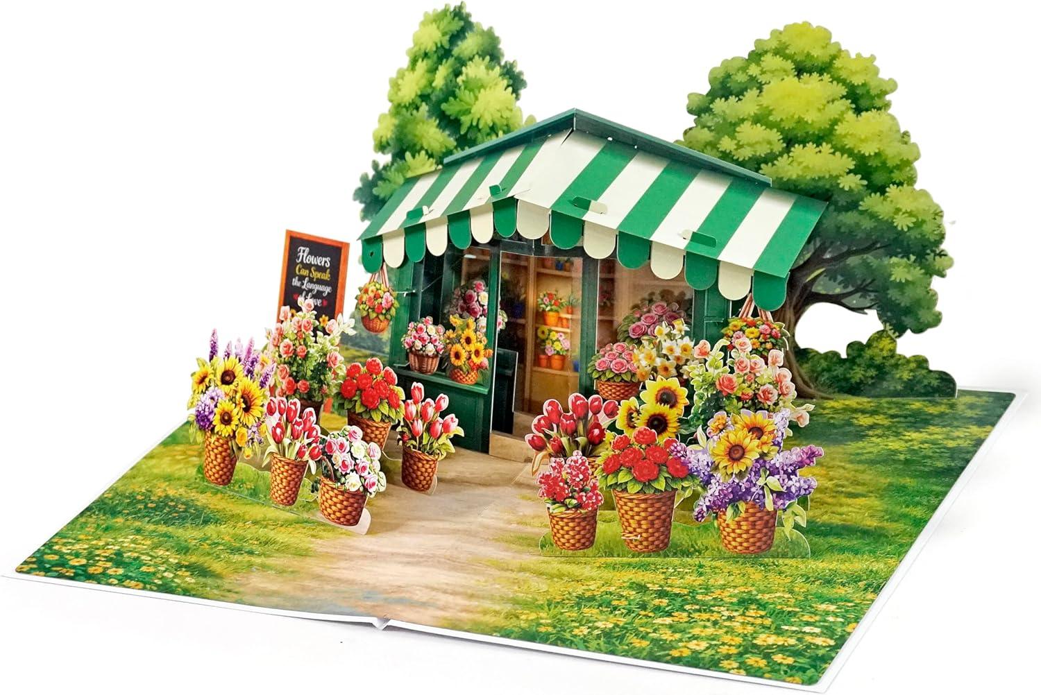image:imageCUTPOPUP Birthday Card for Women Mothers Day Card Pop Up 3D Birthday Greeting Gift for Mom Grandma Women Mother Queen AN181USFlower Shop 6x8in
