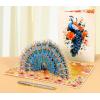 CUTPOPUP Birthday Card for Women, Mothers Day Card Pop Up, 3D Birthday Greeting Gift for Mom, Grandma, Women (Mother Queen) AN181US(Blue Peacock-6x8in)