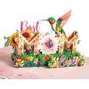 CUTPOPUP Birthday Card for Women, Mothers Day Card Pop Up, 3D Birthday Greeting Gift for Mom, Grandma, Women (Mother Queen) AN181US(Bestmomever Hummingbird-6x8in)