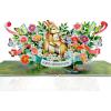 CUTPOPUP Birthday Card for Women, Mothers Day Card Pop Up, 3D Birthday Greeting Gift for Mom, Grandma, Women (Mother Queen) AN181US(Rabbit Mama-6x8in)