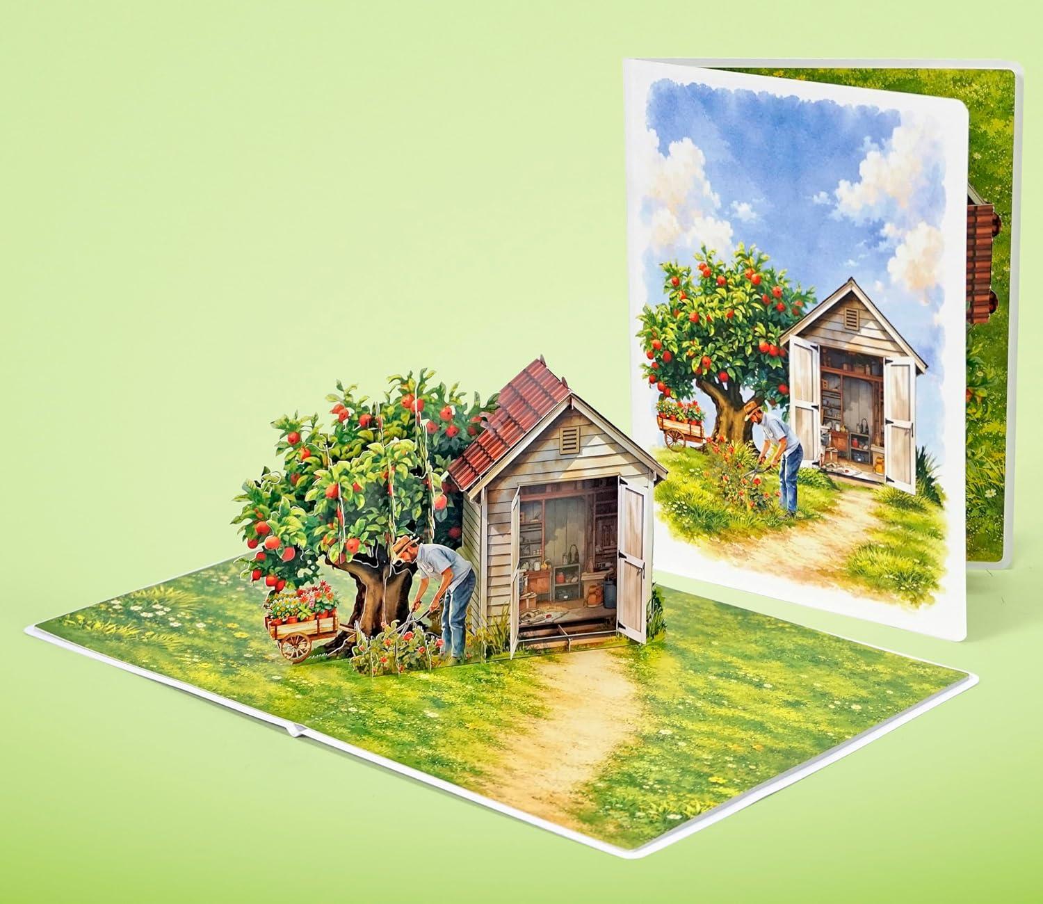 image:imageCUTPOPUP Fathers Day Card 3D Pop Up Paper Art Greeting Card Meaningful Gift for Dad Husband Grandpa Call No1 Dad SD282USDads Garden6x8in