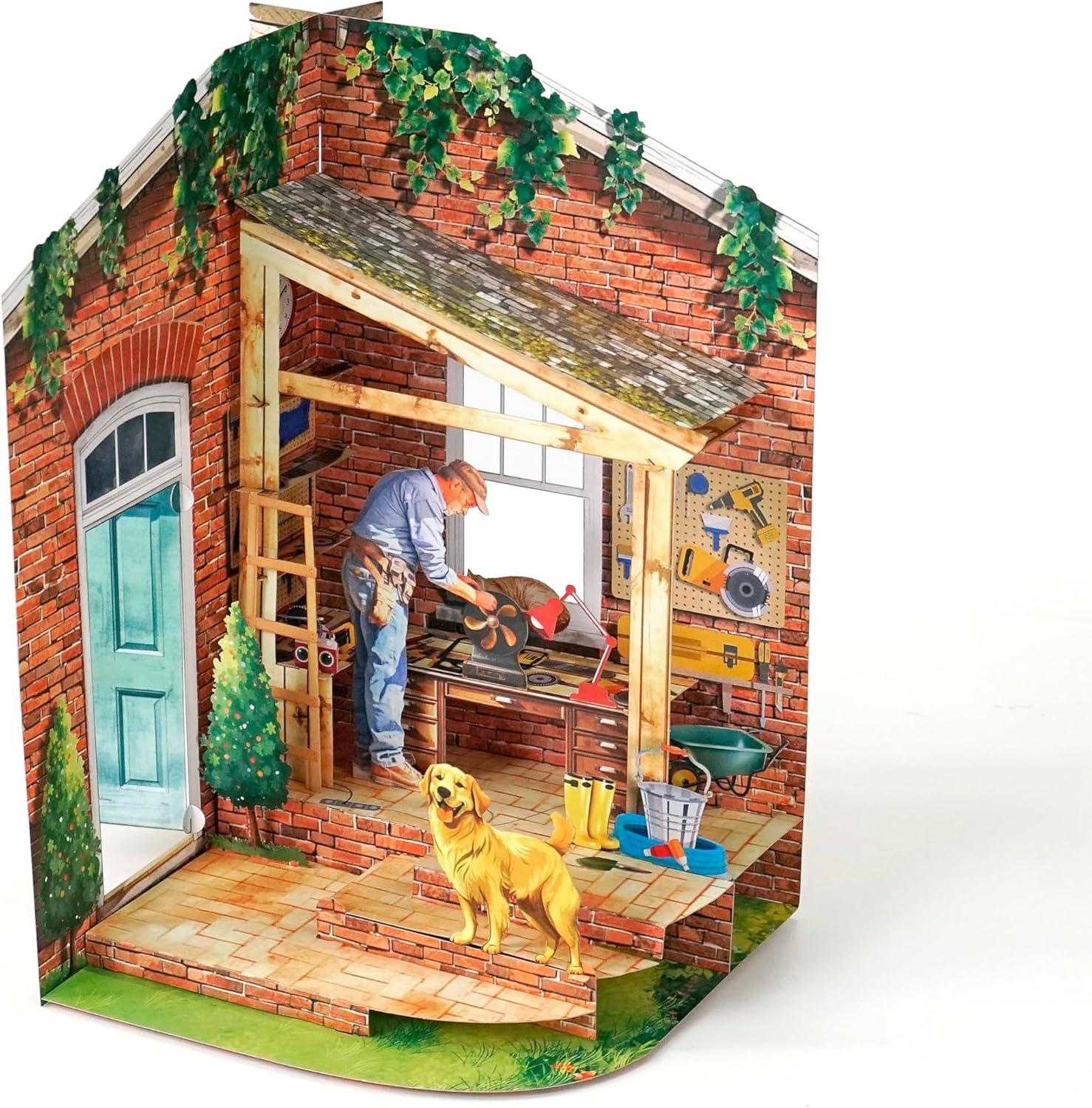image:imageCUTPOPUP Fathers Day Card 3D Pop Up Paper Art Greeting Card Meaningful Gift for Dad Husband Grandpa Call No1 Dad SD282USMr Fix It6x8in