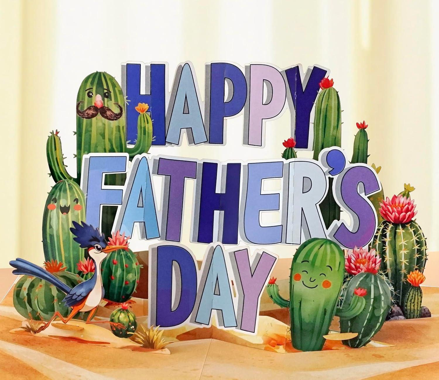 image:imageCUTPOPUP Fathers Day Card 3D Pop Up Paper Art Greeting Card Meaningful Gift for Dad Husband Grandpa Call No1 Dad SD282USSharpest Dad6x8in