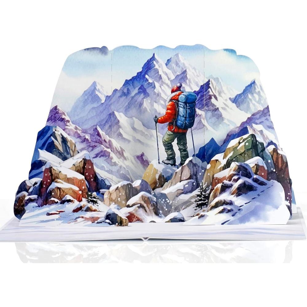 image:imageCUTPOPUP Fathers Day Card 3D Pop Up Paper Art Greeting Card Meaningful Gift for Dad Husband Grandpa Call No1 Dad SD282USRock Climbing6x8in