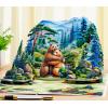 CUTPOPUP Fathers Day Card, 3D Pop Up Paper Art Greeting Card, Meaningful Gift for Dad, Husband, Grandpa (Call No.1 Dad) SD282US(Bear Couple-6x8in)