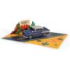 CUTPOPUP Fathers Day Card, 3D Pop Up Paper Art Greeting Card, Meaningful Gift for Dad, Husband, Grandpa (Call No.1 Dad) SD282US(Classic car-6x8in)
