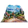 CUTPOPUP Fathers Day Card, 3D Pop Up Paper Art Greeting Card, Meaningful Gift for Dad, Husband, Grandpa (Call No.1 Dad) SD282US(First Adventure-6x8in)