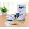 CUTPOPUP Fathers Day Card, 3D Pop Up Paper Art Greeting Card, Meaningful Gift for Dad, Husband, Grandpa (Call No.1 Dad) SD282US(Helicopter-6x8in)
