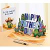 CUTPOPUP Fathers Day Card, 3D Pop Up Paper Art Greeting Card, Meaningful Gift for Dad, Husband, Grandpa (Call No.1 Dad) SD282US(Sharpest Dad-6x8in)