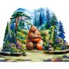 CUTPOPUP Fathers Day Card, 3D Pop Up Paper Art Greeting Card, Meaningful Gift for Dad, Husband, Grandpa (Call No.1 Dad) SD282US(Bear Couple-6x8in)