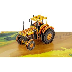 CUTPOPUP Fathers Day Card, 3D Pop Up Paper Art Greeting Card, Meaningful Gift for Dad, Husband, Grandpa (Call No.1 Dad) SD282US(Tractor-6x8in)